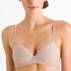 HANRO (71292) Smooth Illusion Nature Soft Cup Spacer Bra Nude Underwire 32A $86